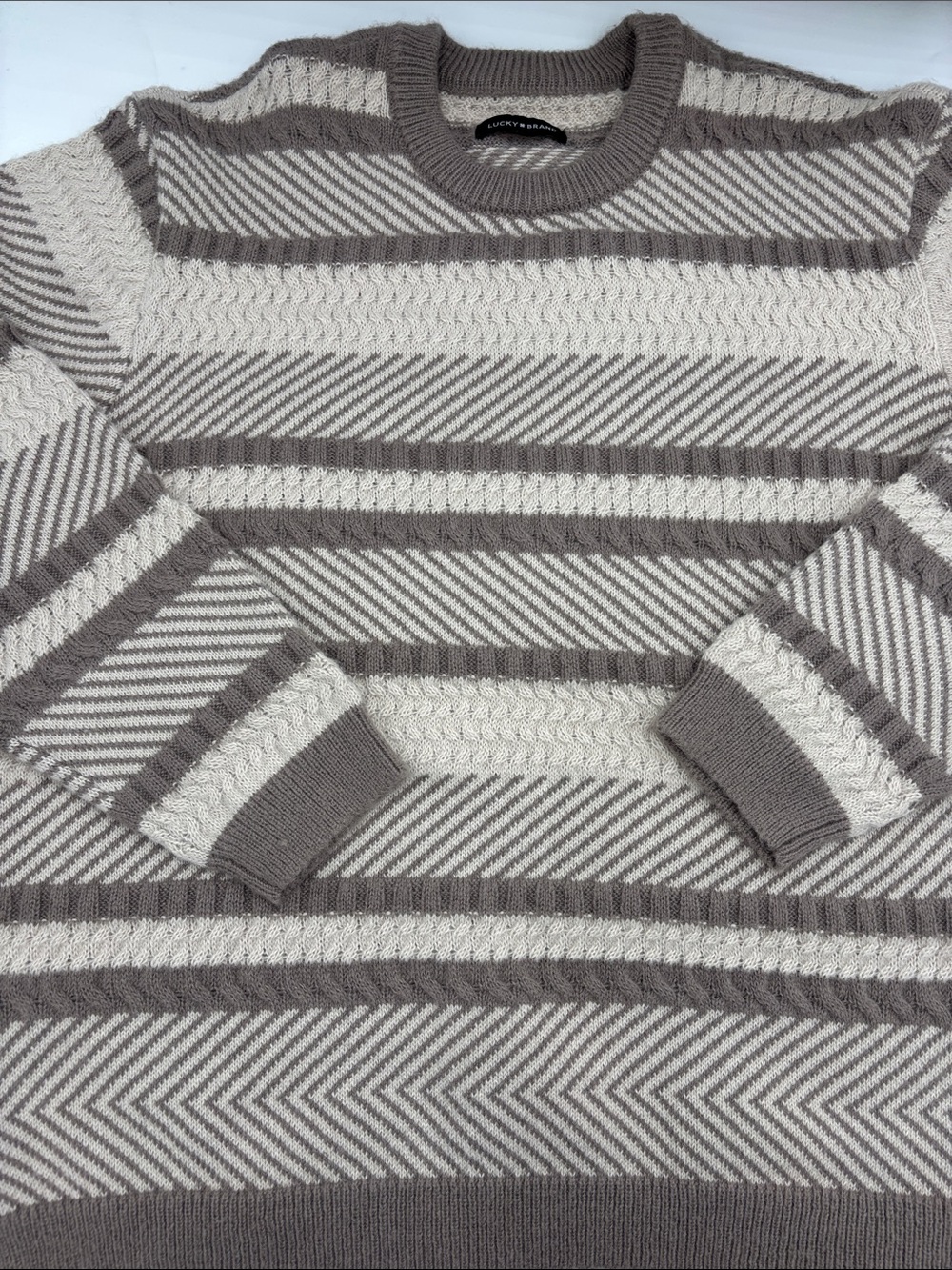 Lucky Brand Mixed Stripe Crewneck Sweater
